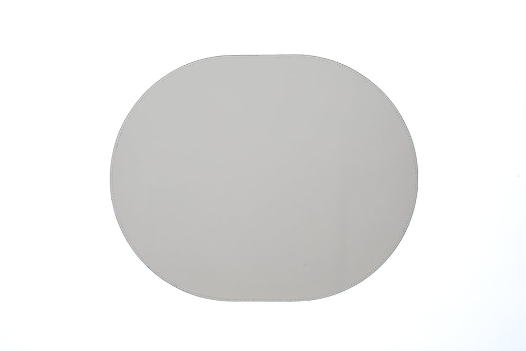 ALUREA Oval Placemat Saffiano OffWhite/Honey