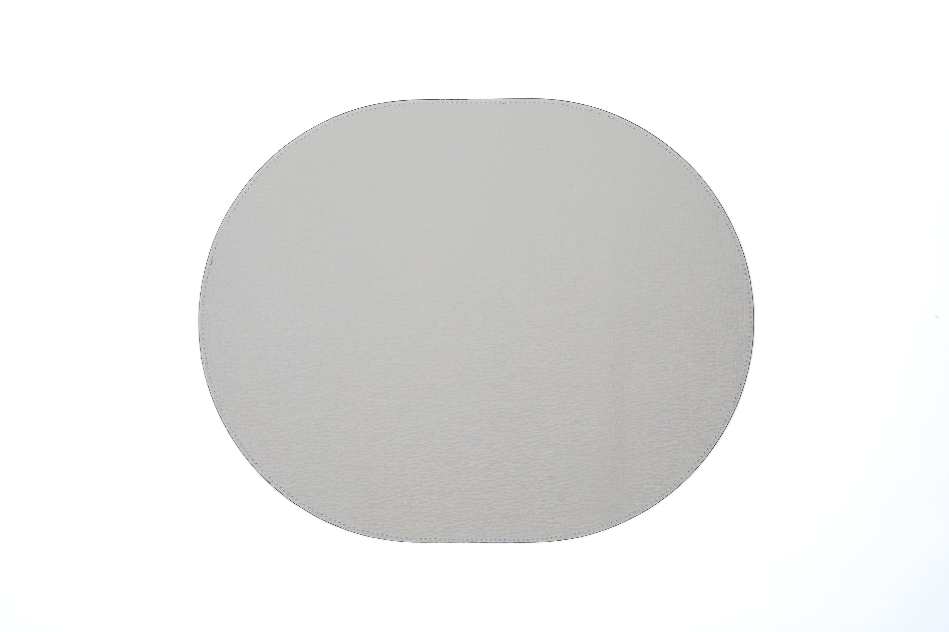 ALUREA Oval Placemat Saffiano OffWhite/Honey