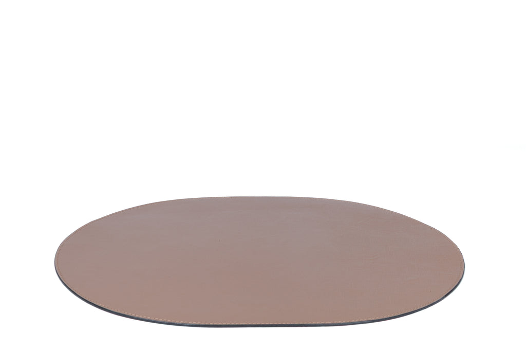 ALUREA Oval Placemat Saffiano OffWhite/Honey