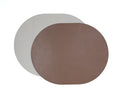 ALUREA Oval Placemat Saffiano OffWhite/Honey