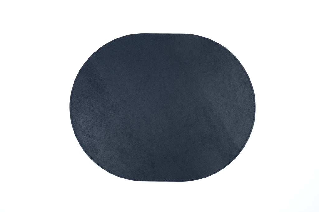ALUREA Oval Placemat Saffiano Topaz/Marine