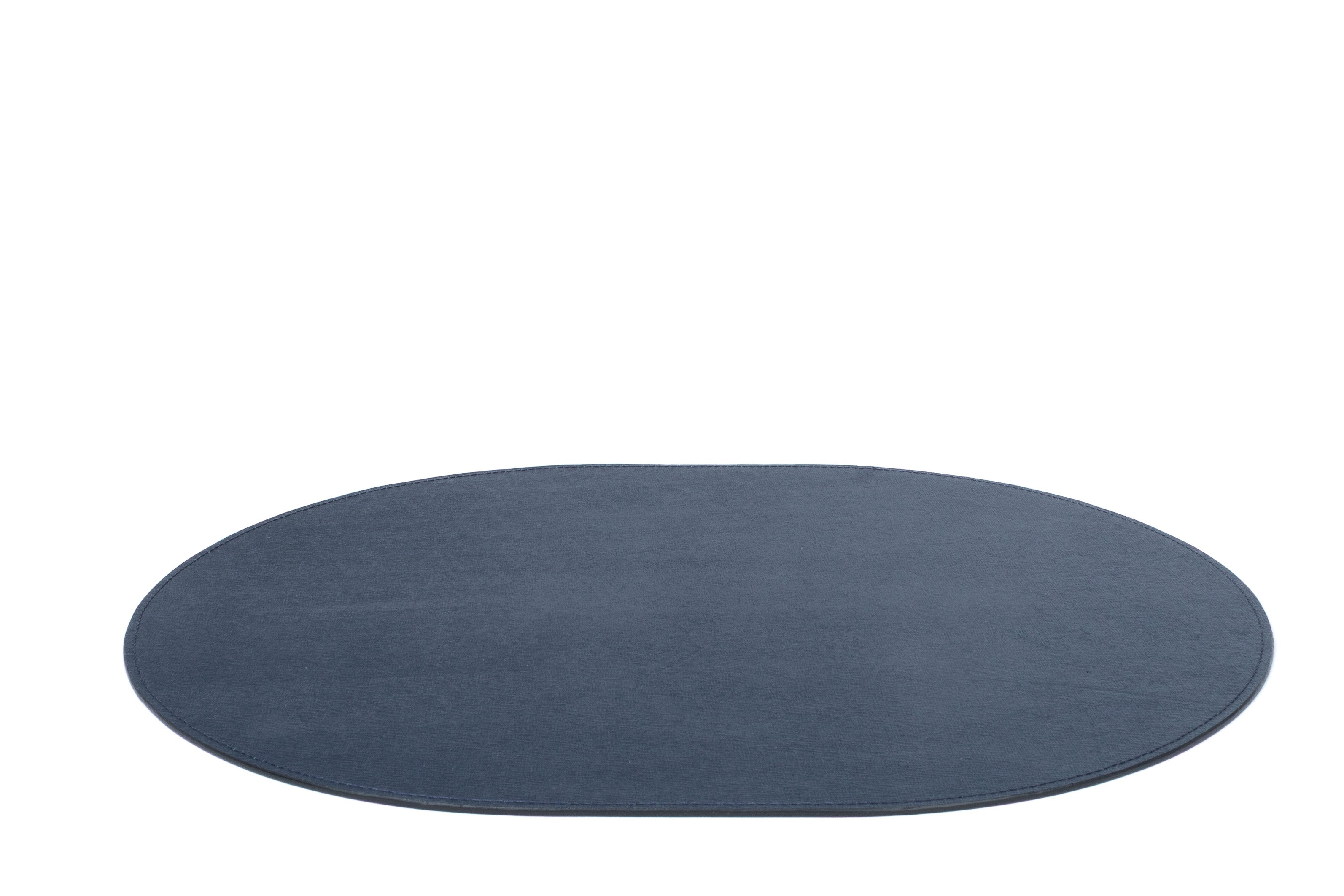 ALUREA Oval Placemat Saffiano Topaz/Marine