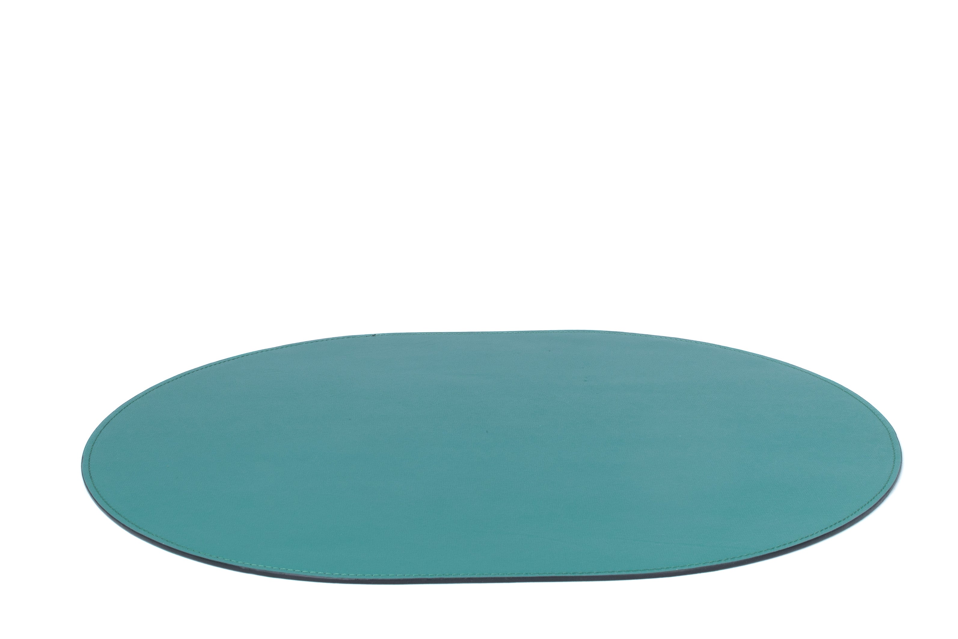ALUREA Oval Placemat Saffiano Topaz/Marine