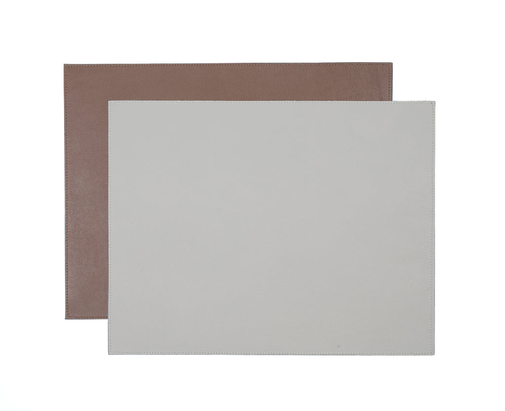 ALUREA Rectangular Placemat Saffiano OffWhite/Honey