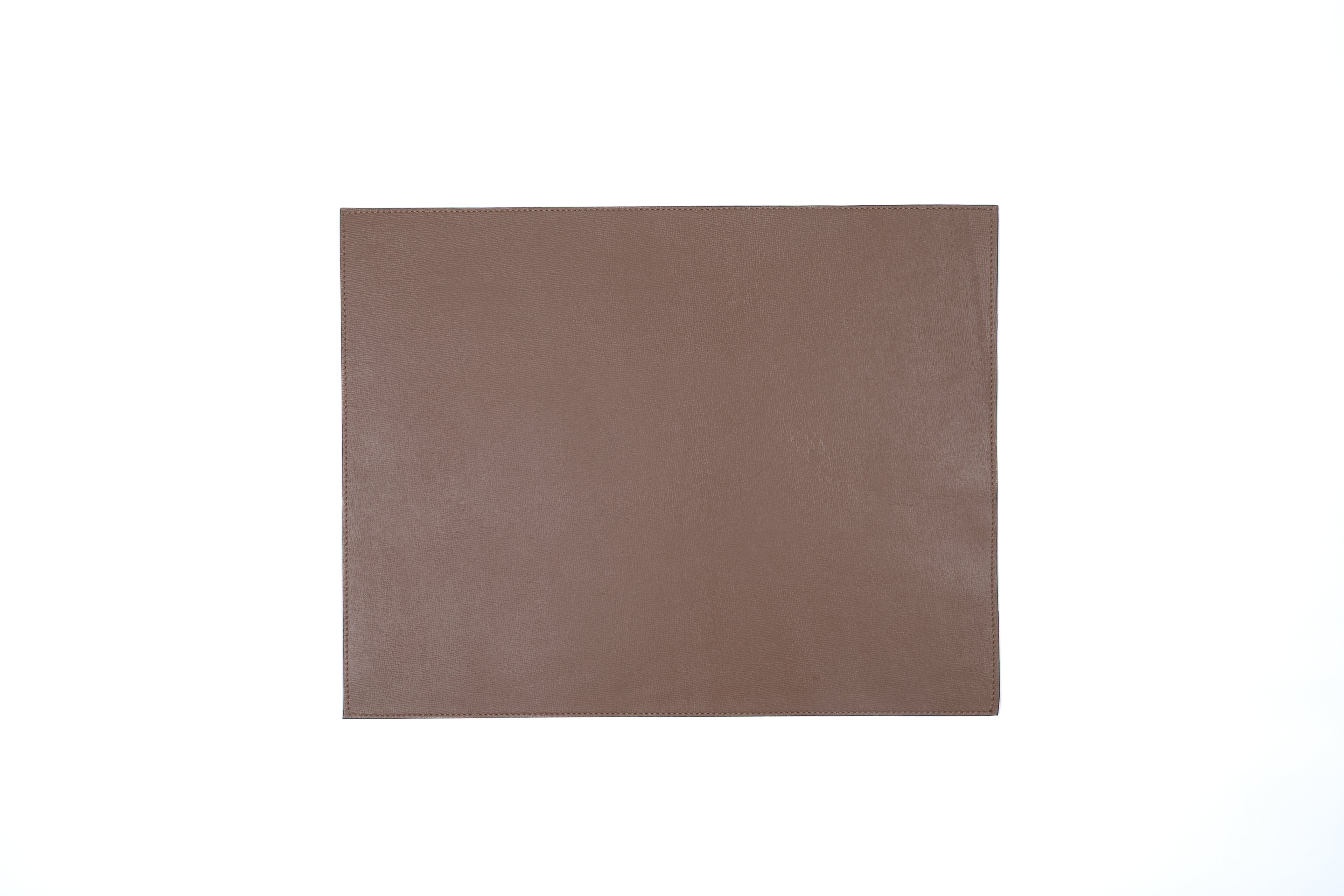 ALUREA Rectangular Placemat Saffiano OffWhite/Honey