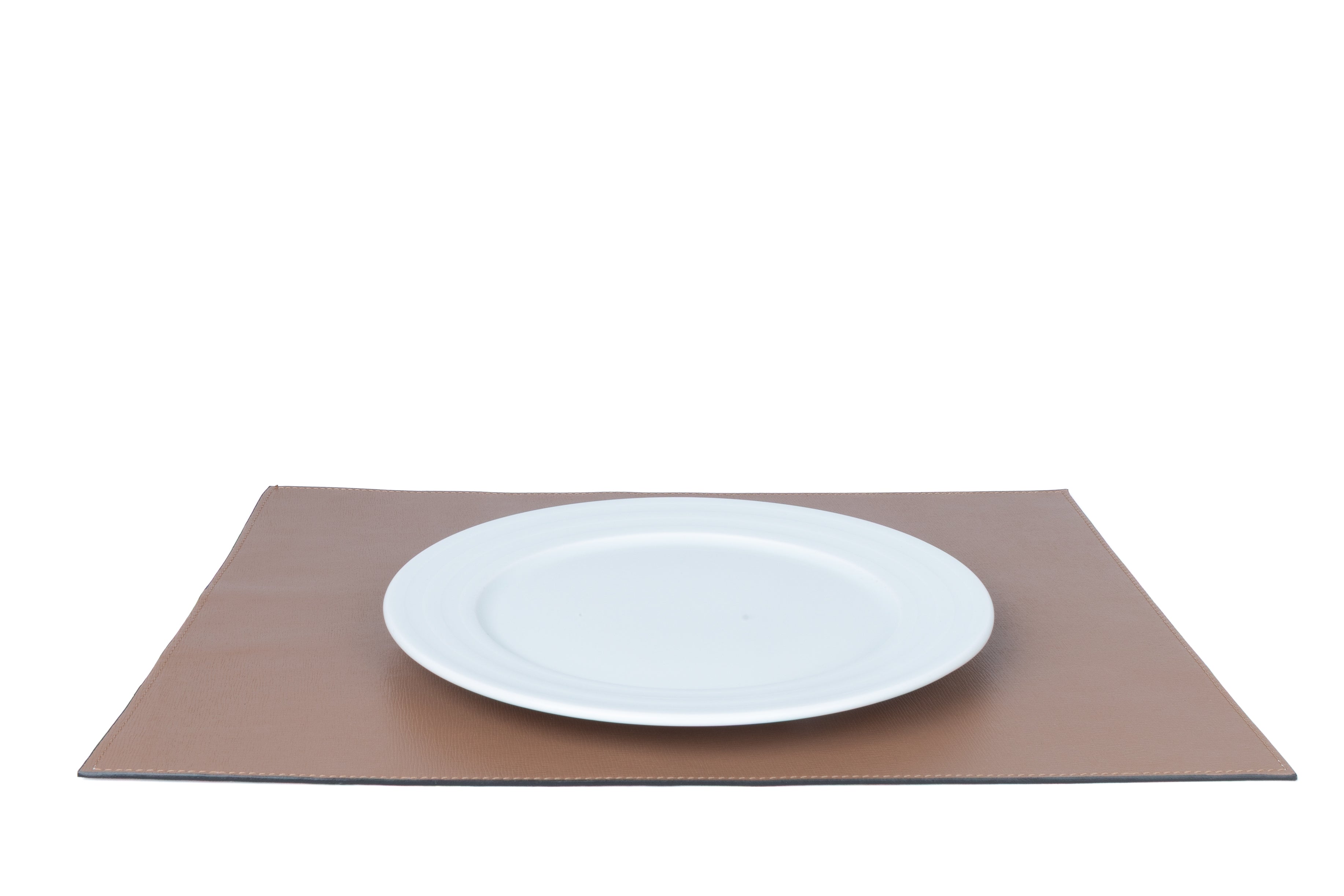 ALUREA Rectangular Placemat Saffiano OffWhite/Honey