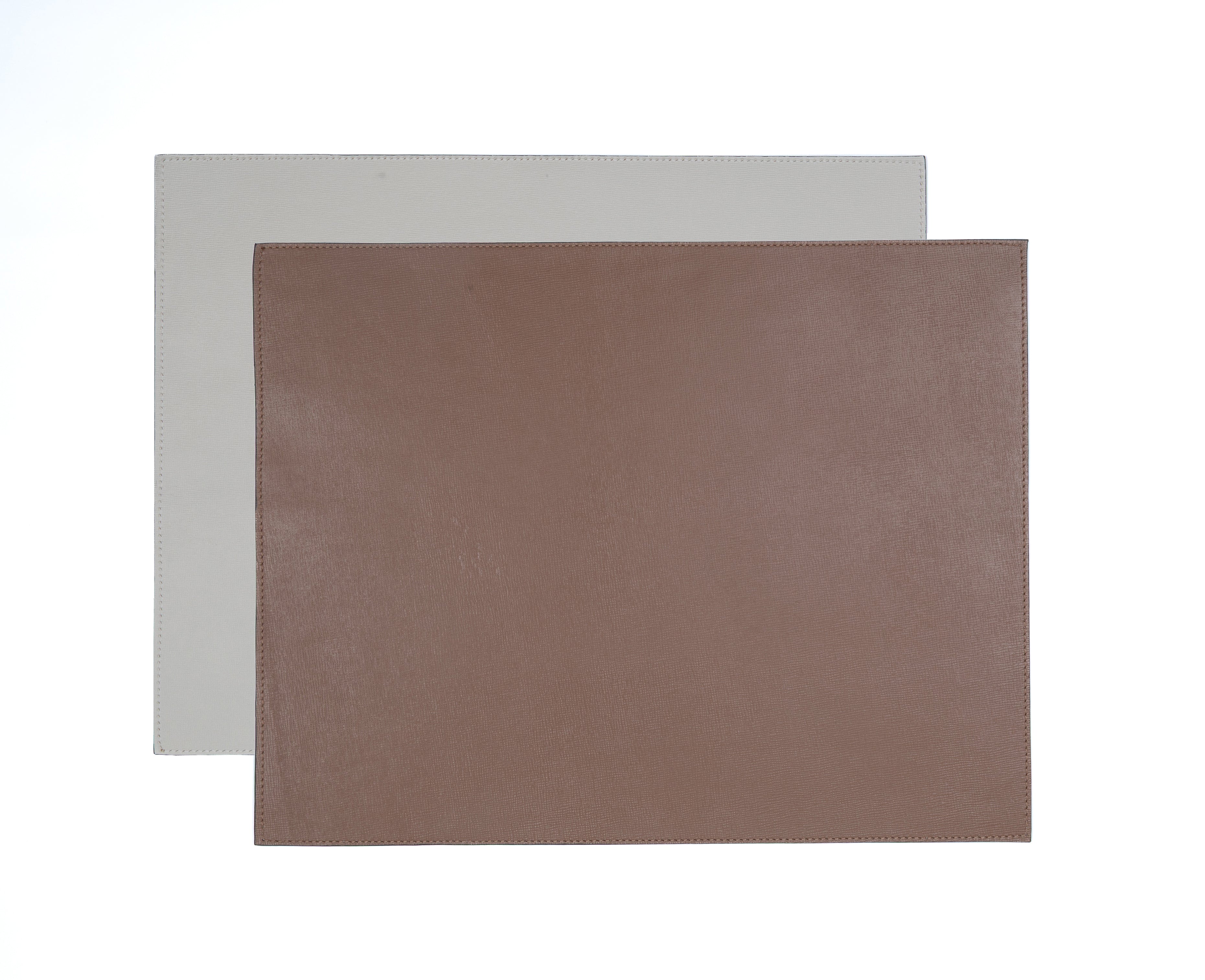 ALUREA Rectangular Placemat Saffiano OffWhite/Honey