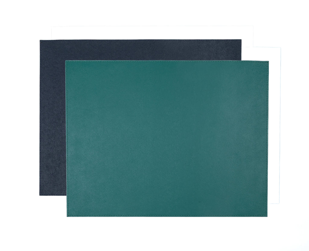 ALUREA Rectangular Placemat Saffiano Topaz/Marine