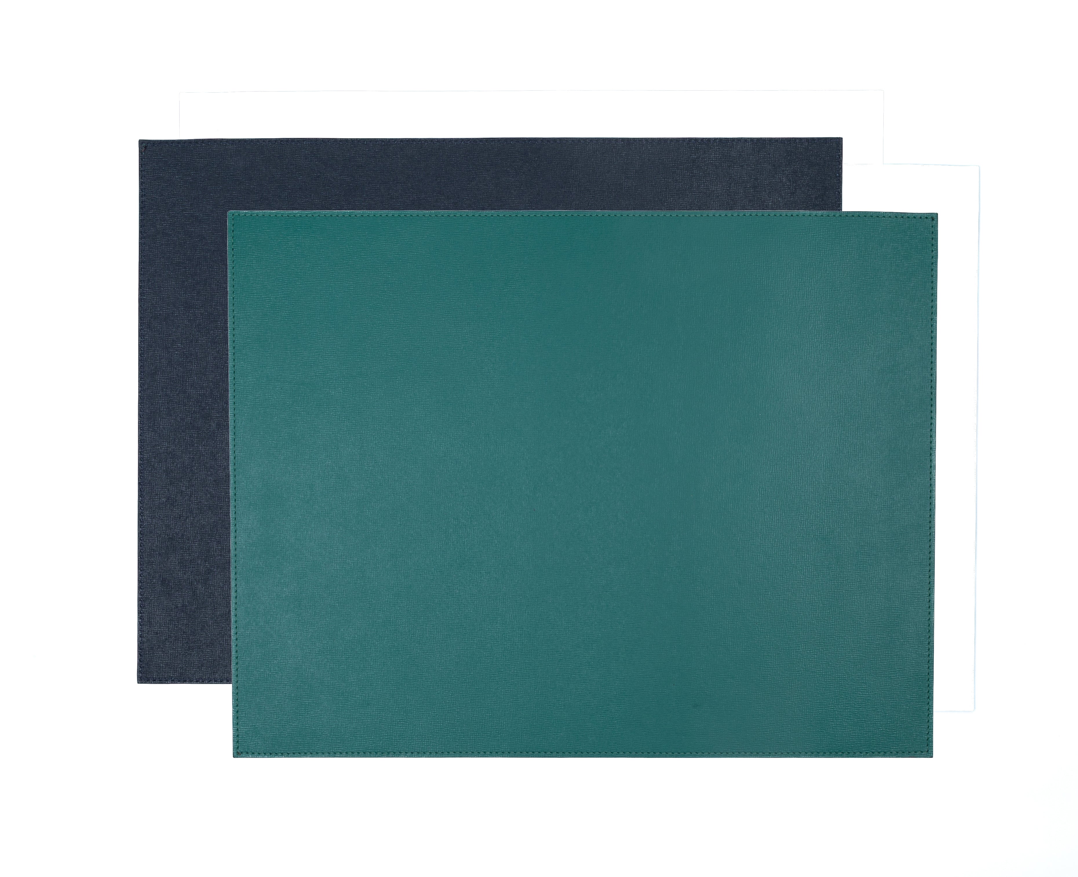 ALUREA Rectangular Placemat Saffiano Topaz/Marine