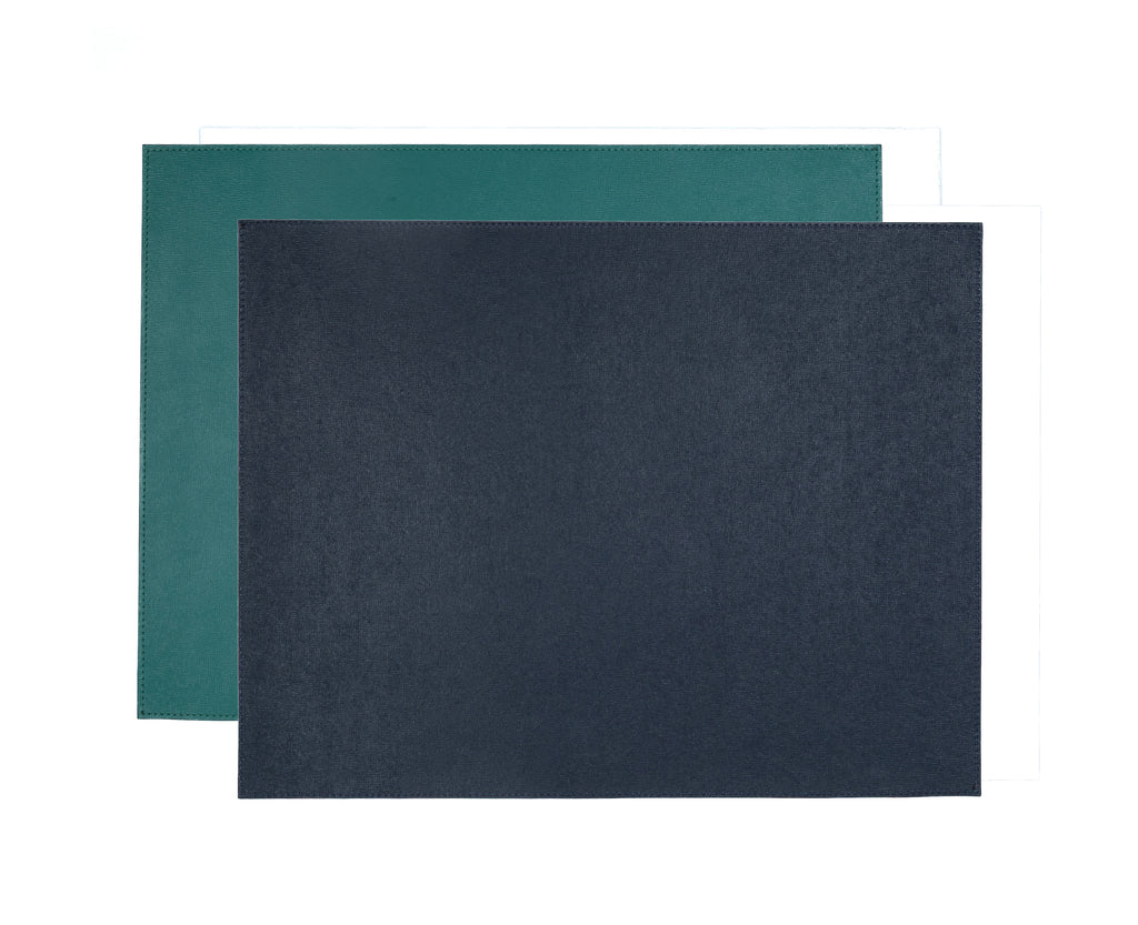 ALUREA Rectangular Placemat Saffiano Topaz/Marine