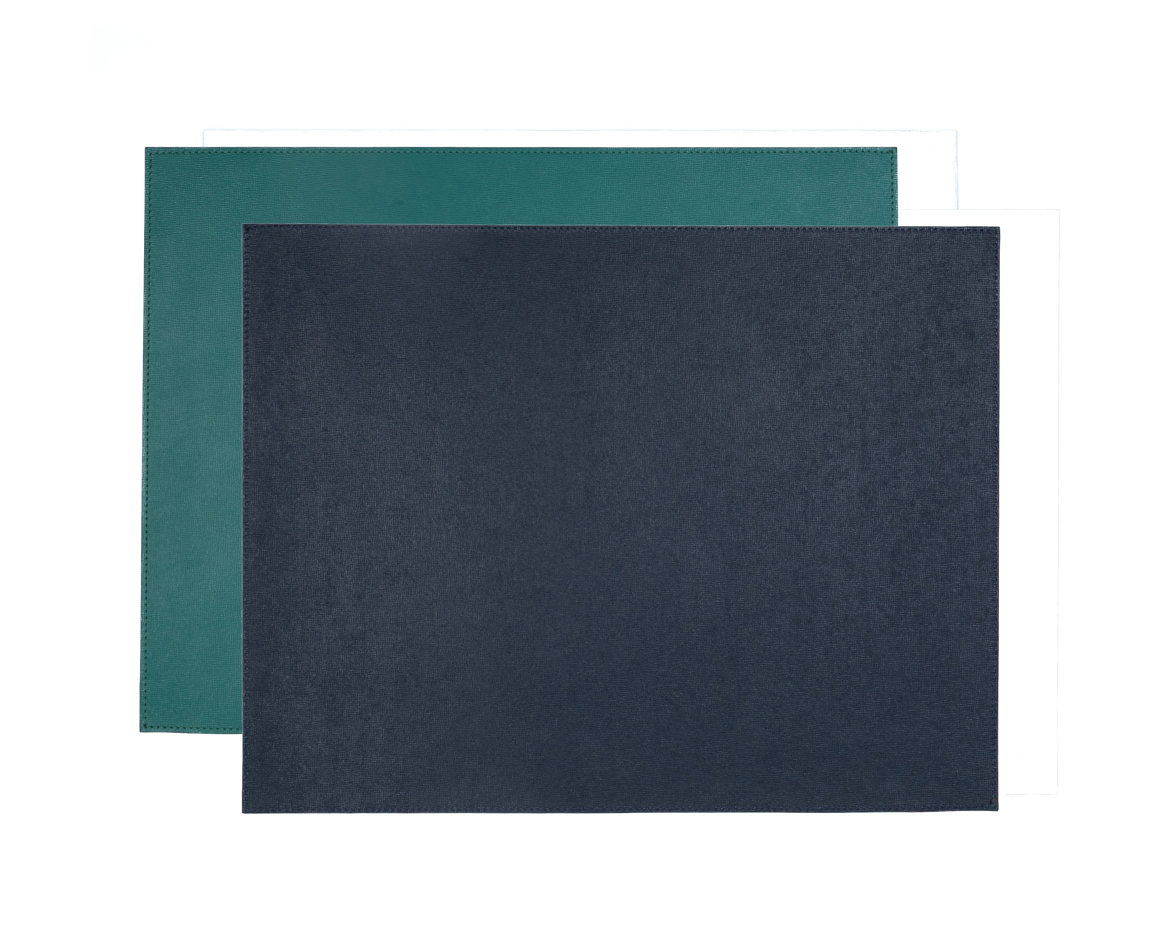 ALUREA Rectangular Placemat Saffiano Topaz/Marine