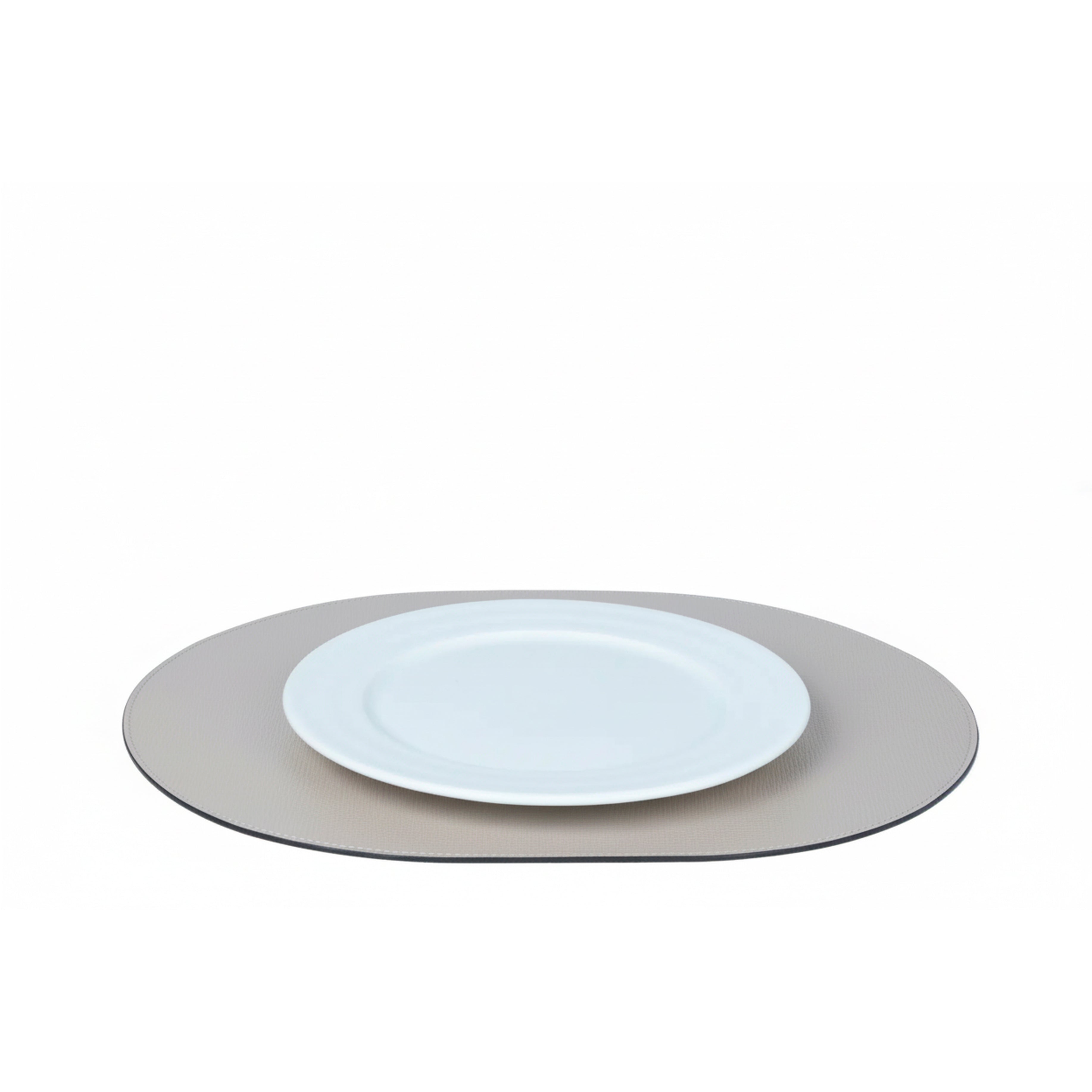 ALUREA Oval Placemat Saffiano OffWhite/Honey