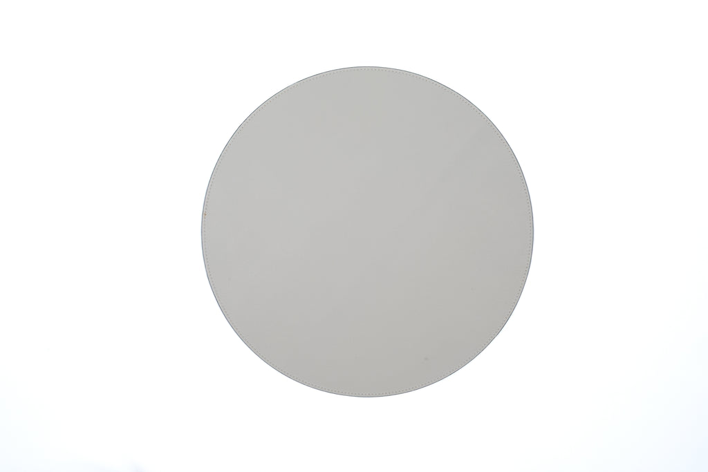ALUREA Round Placemat - Saffiano OffWhite/Honey