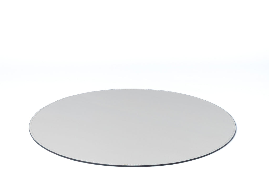 ALUREA Round Placemat - Saffiano OffWhite/Honey