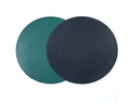 ALUREA Round Placemat - Saffiano Topaz/Marine