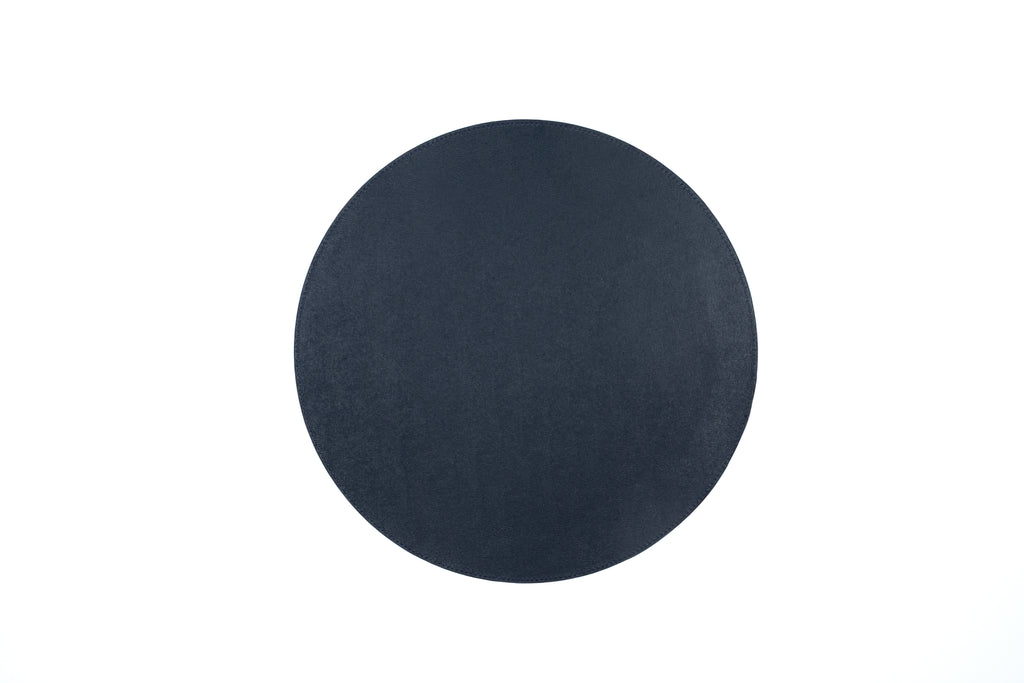 ALUREA Round Placemat - Saffiano Topaz/Marine