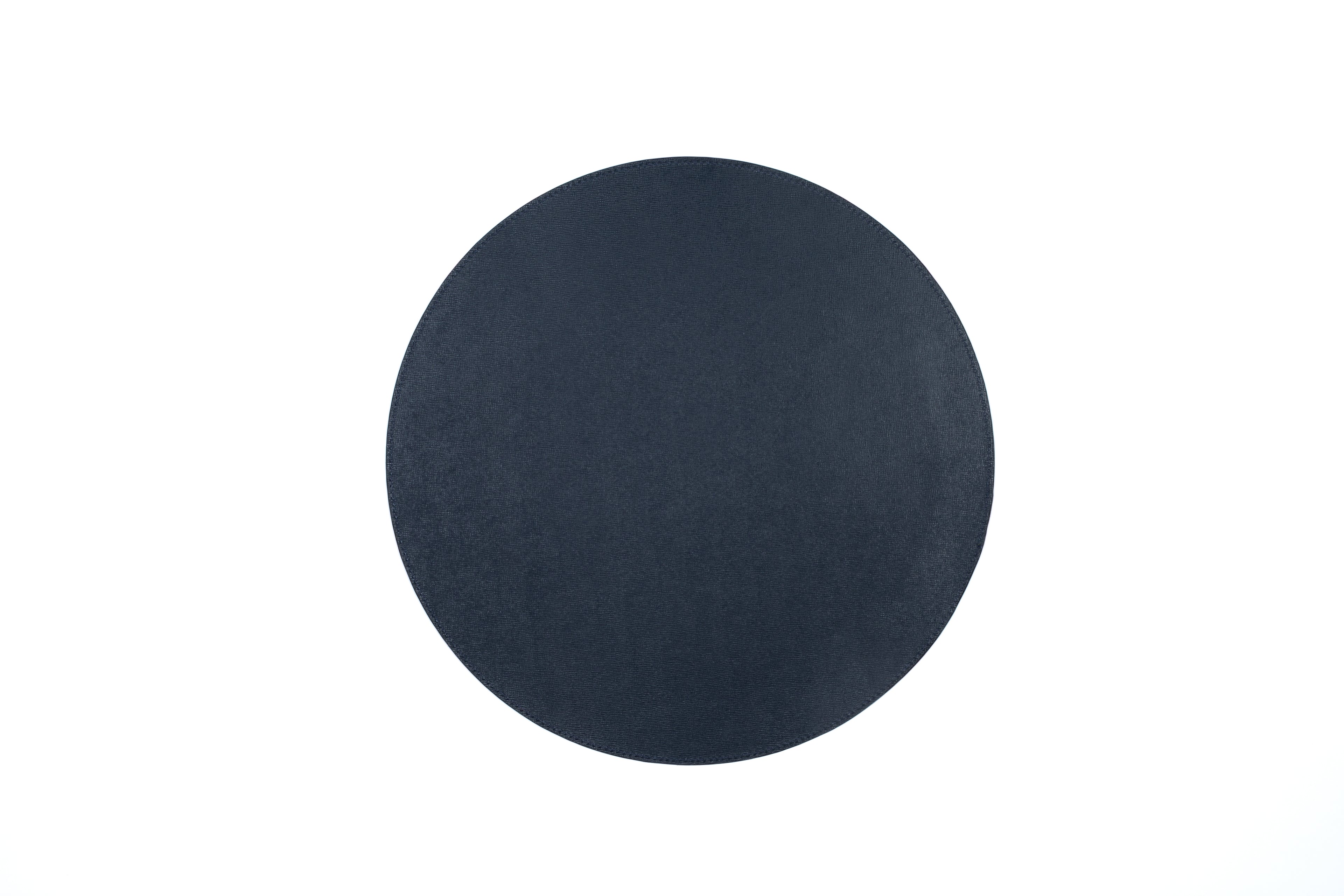ALUREA Round Placemat - Saffiano Topaz/Marine