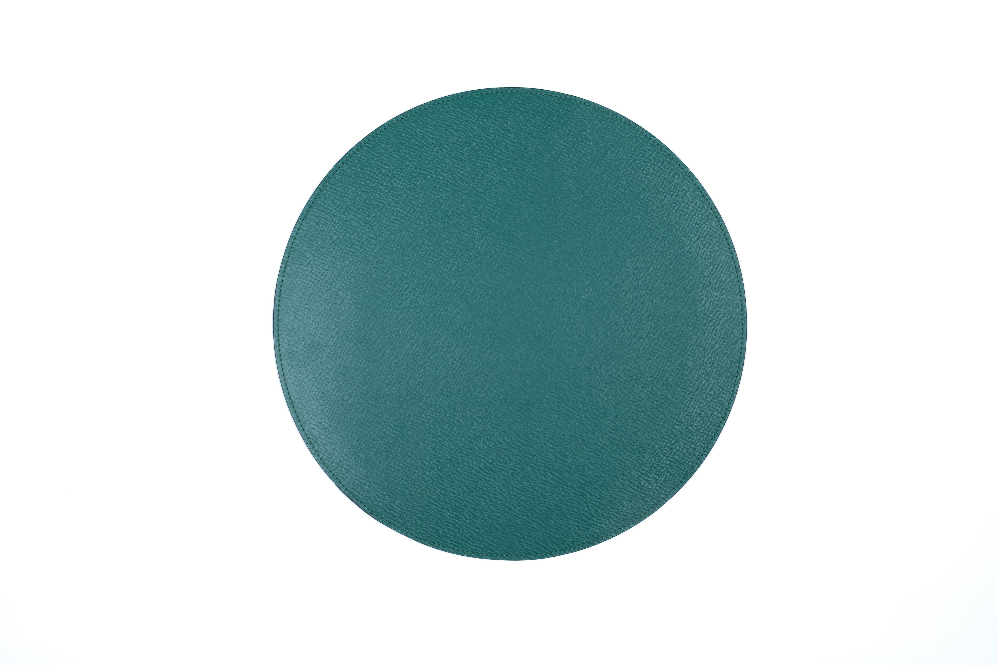 ALUREA Round Placemat - Saffiano Topaz/Marine