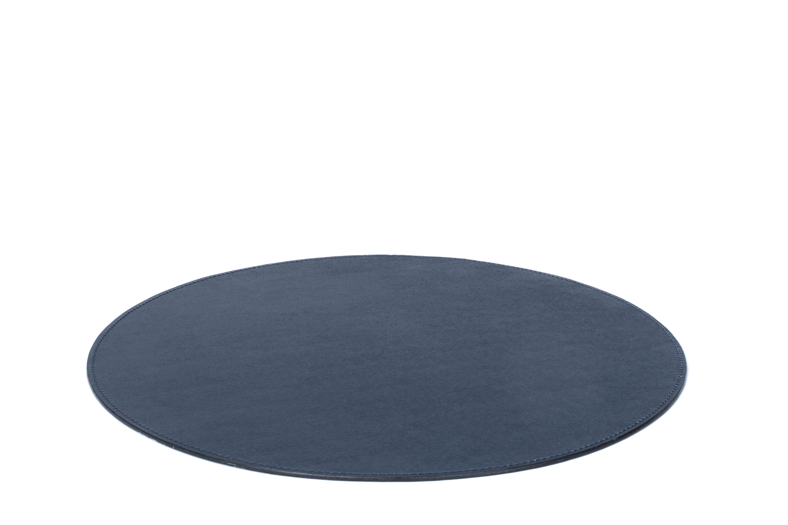 ALUREA Round Placemat - Saffiano Topaz/Marine