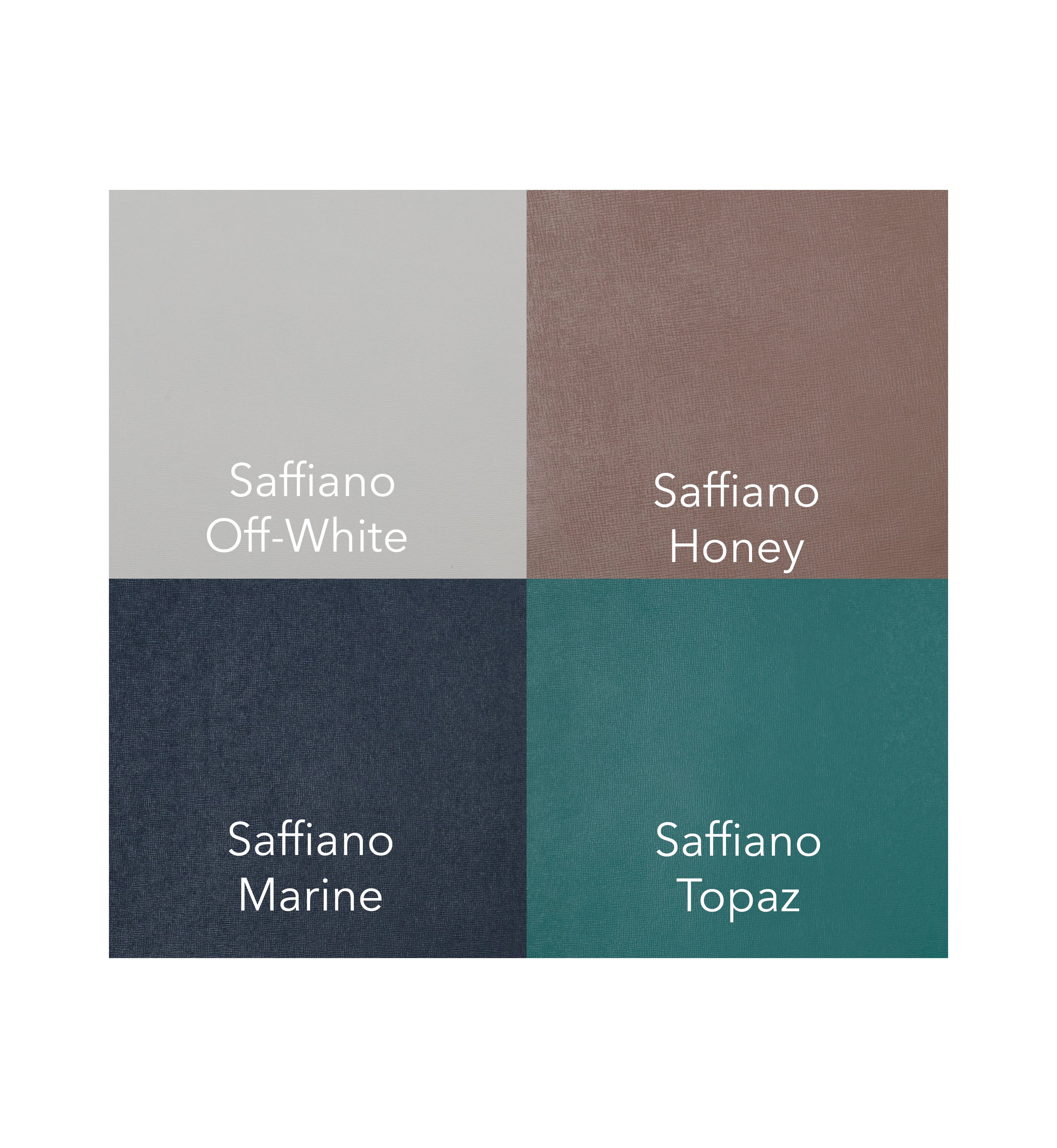 ALUREA Round Placemat - Saffiano Topaz/Marine